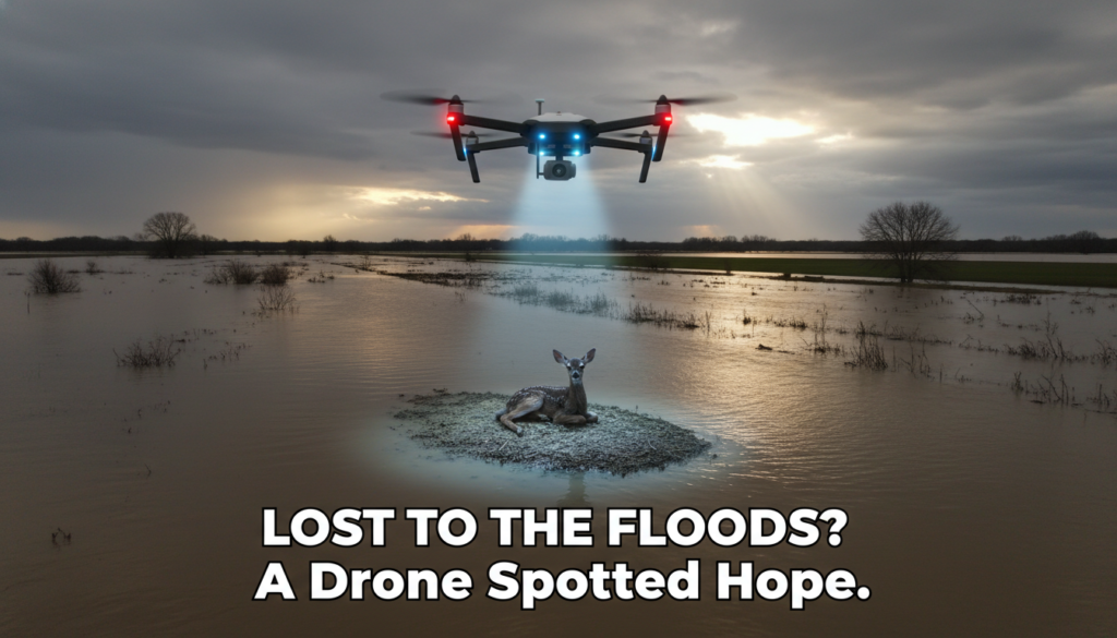 Drone Fawn Rescue: A Flood Miracle Unfolds