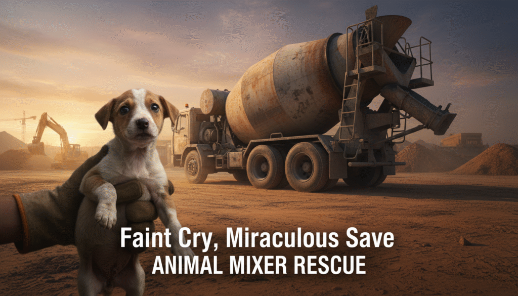 Animal Mixer Rescue: A Faint Cry Led to a Miraculous Save